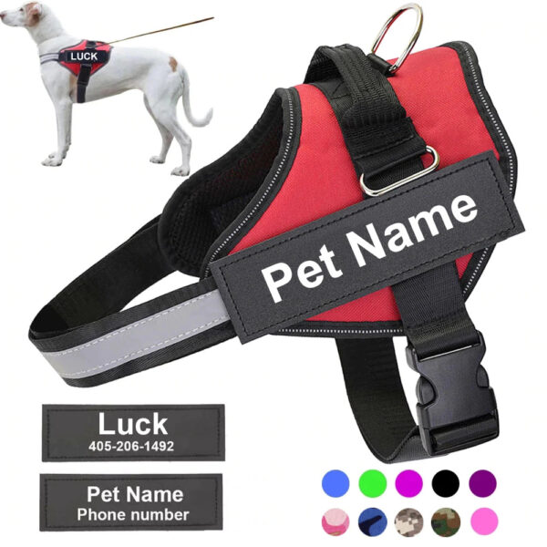 NO PULL Reflective Breathable Adjustable Dog Harness - Image 3