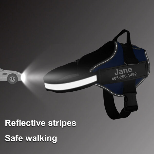 NO PULL Reflective Breathable Adjustable Dog Harness - Image 4