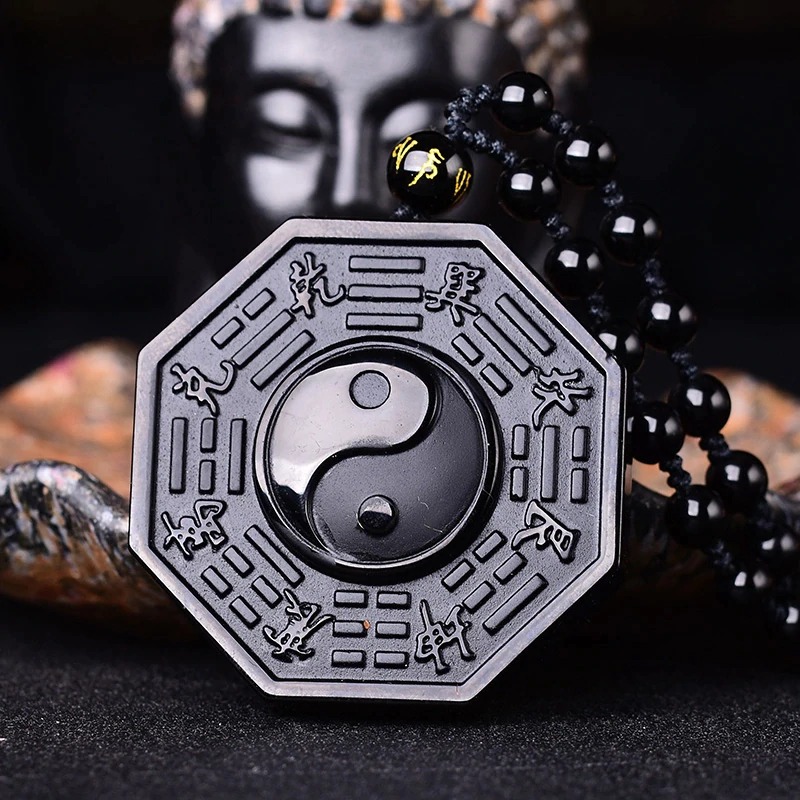 OBSIDIAN YIN AND YANG PENDANT - Image 3