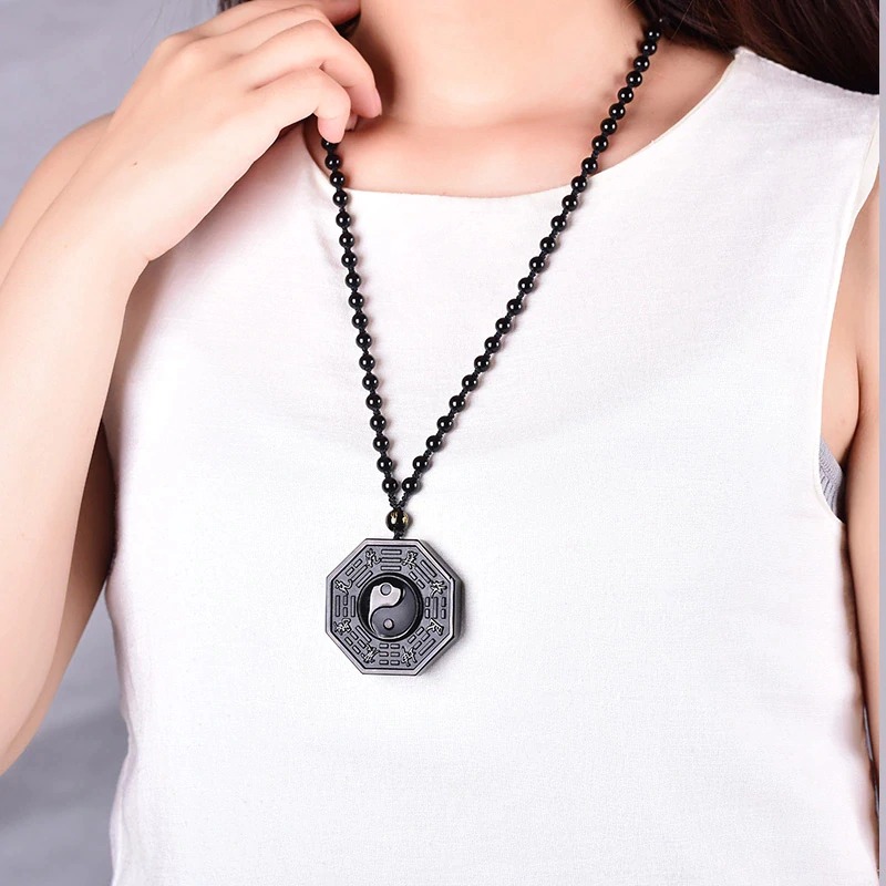 OBSIDIAN YIN AND YANG PENDANT - Image 4