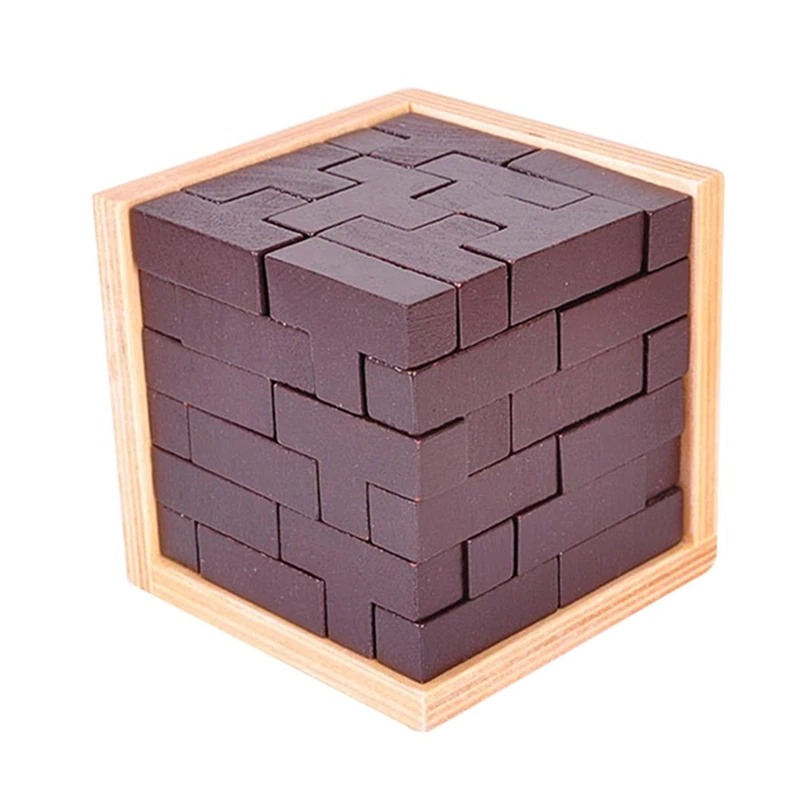 Original 3D Wooden Brain Teaser Puzzle - Image 2