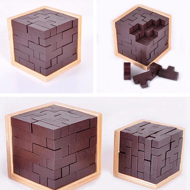 Original 3D Wooden Brain Teaser Puzzle - Image 4