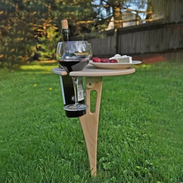 Outdoor Folding Wine Table - Image 2