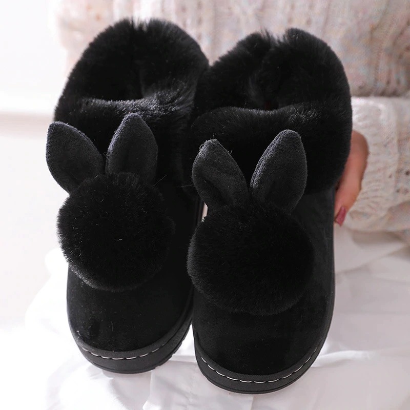 Plush Bunny Rabbit Warm Slippers - Image 2