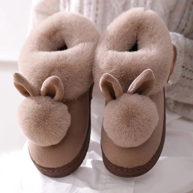 Plush Bunny Rabbit Warm Slippers - Image 4