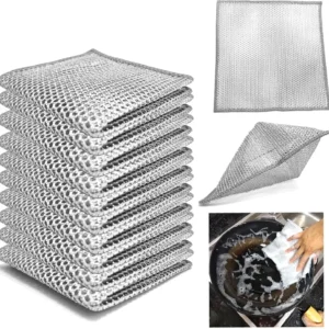 Reusable Diamond Weave Scrubber Cloths-10PCS