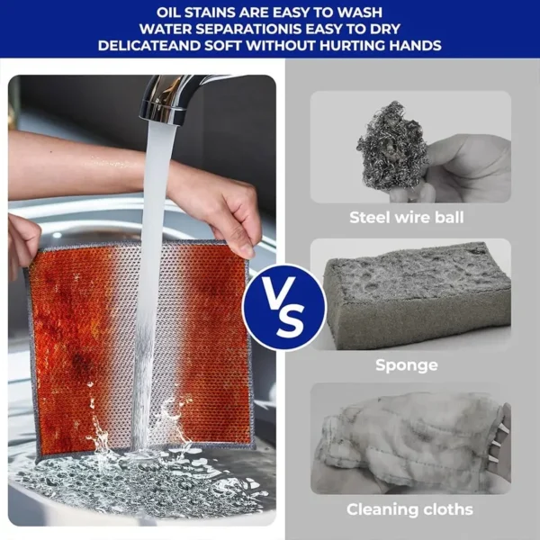 Reusable Diamond Weave Scrubber Cloths-10PCS - Image 3