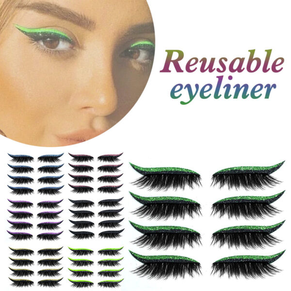 Reusable Glitter Eyeliner Eyelash Stickers - Image 5