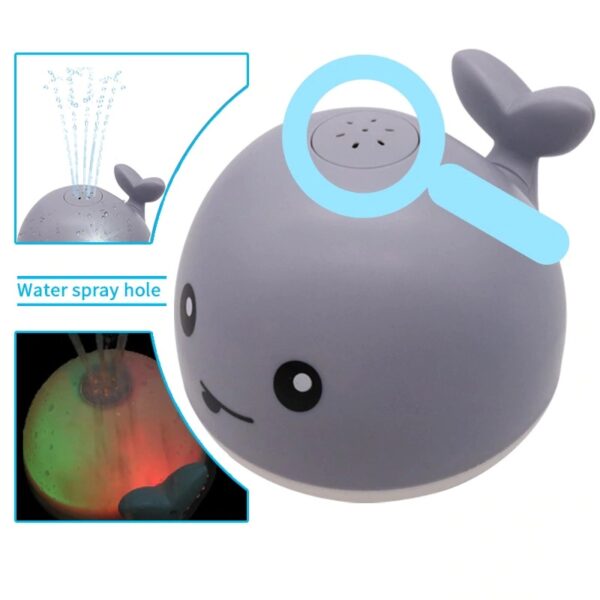 SPRINKLER WHALE BATH TOY WITH LED LIGHTS - Image 5
