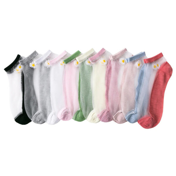 Translucent Daisy Socks (5 Pairs) - Image 7
