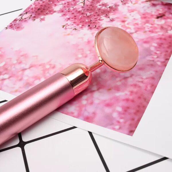 Vibrating Rose Quartz Facial Massager - Image 2