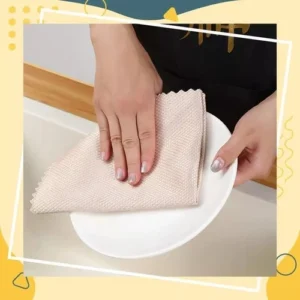 Wave Pattern Fish Scale Cloth Rag-5pcs