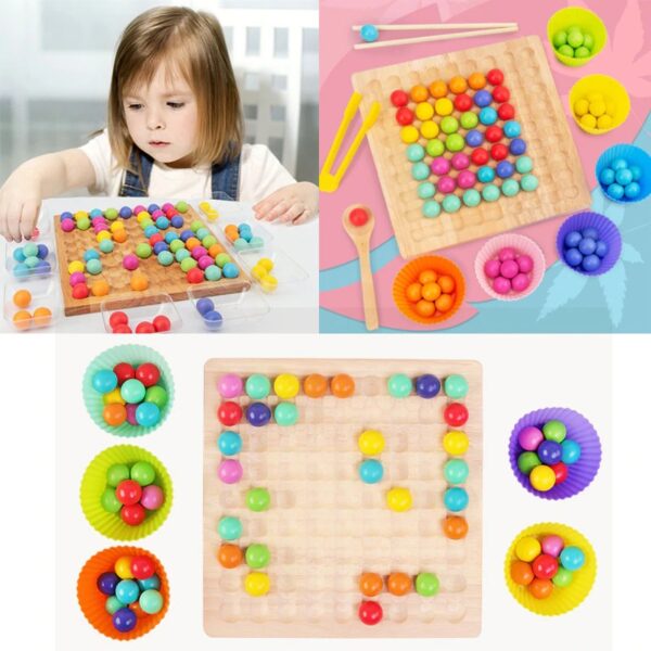 Wooden Board Bead Game - Image 4