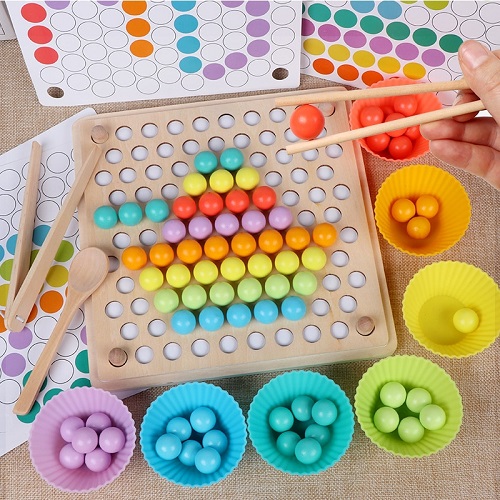 Wooden Go Games Set Dots Shuttle Beads Board Games