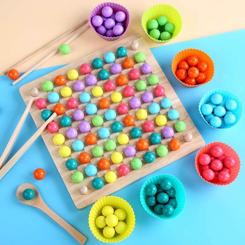 Wooden Go Games Set Dots Shuttle Beads Board Games - Image 2