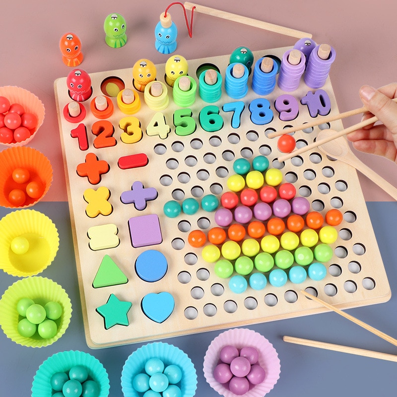 Wooden Go Games Set Dots Shuttle Beads Board Games - Image 3