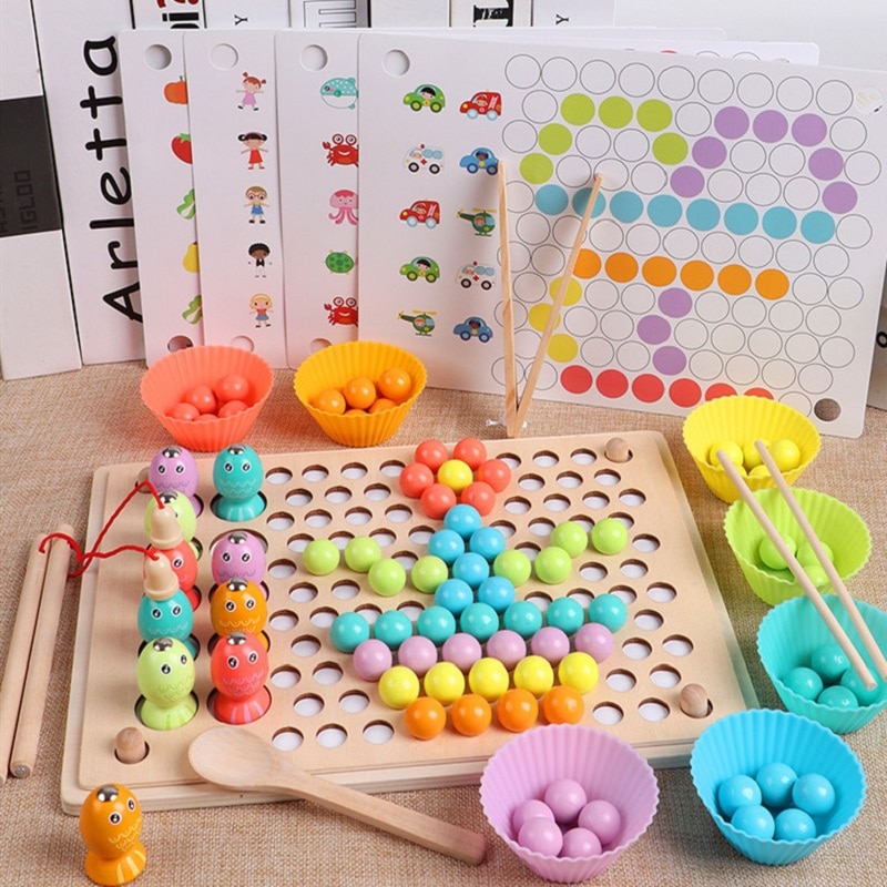 Wooden Go Games Set Dots Shuttle Beads Board Games - Image 4