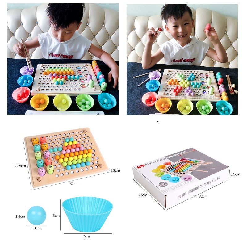 Wooden Go Games Set Dots Shuttle Beads Board Games - Image 5