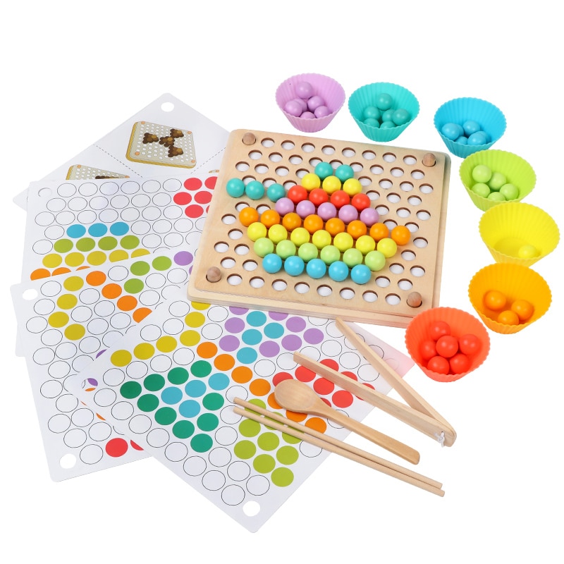 Wooden Go Games Set Dots Shuttle Beads Board Games - Image 6