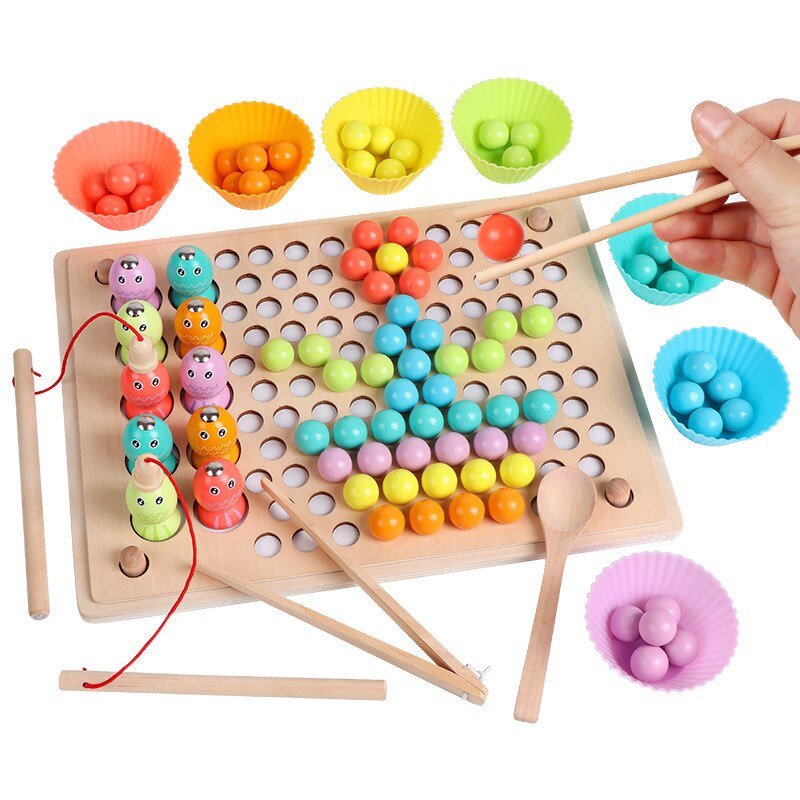 Wooden Go Games Set Dots Shuttle Beads Board Games - Image 7