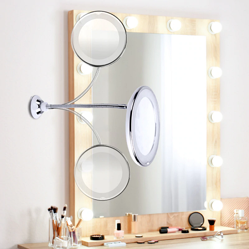 10x Magnifying LED Lighted Makeup Mirror - Image 2