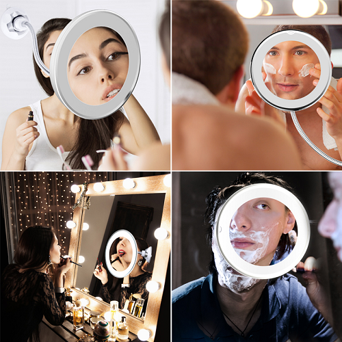 10x Magnifying LED Lighted Makeup Mirror - Image 5