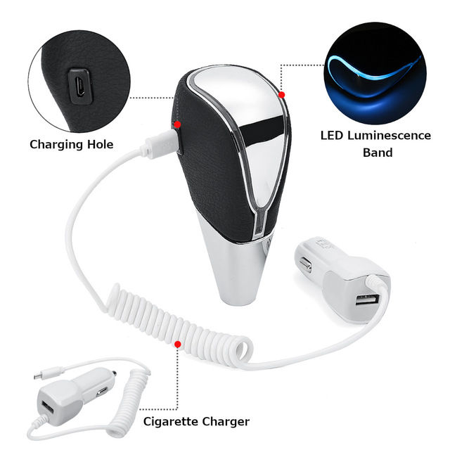 Car LED leather shift lever