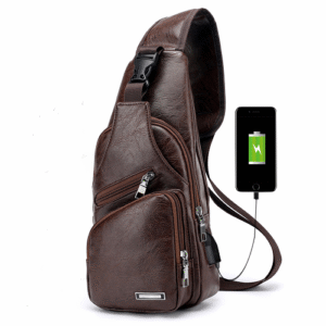 Cross-Chest Bag with USB Charging Socket