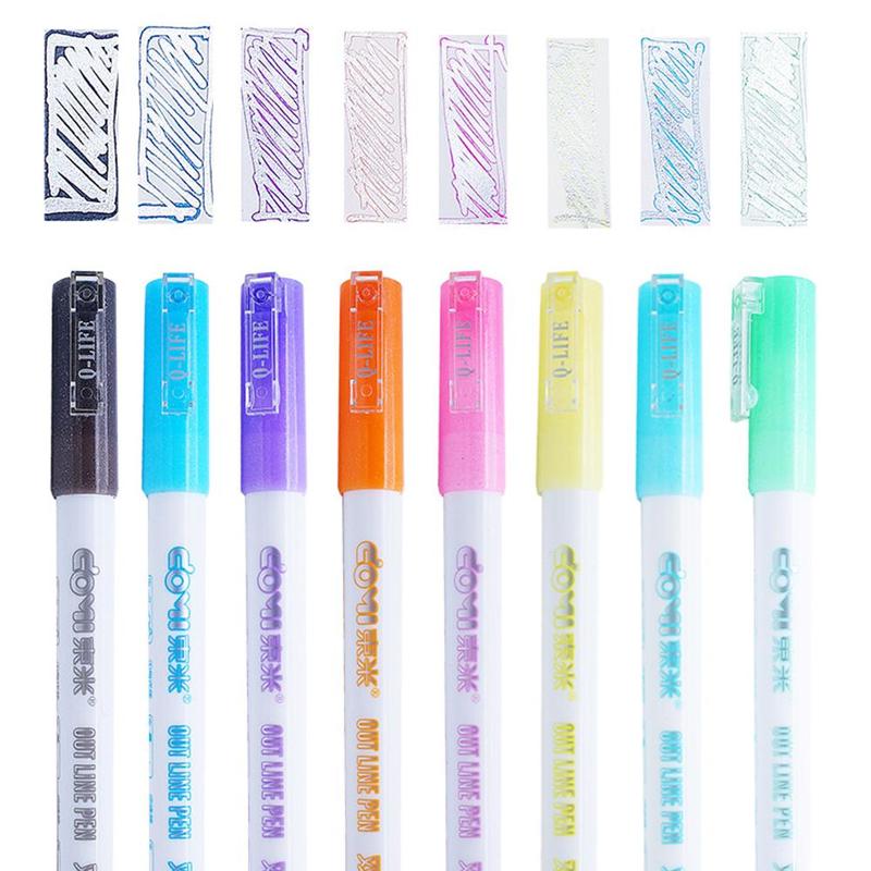 Double Line Metallic Fluorescent Pen - Image 5