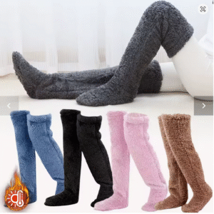 Fluffy Thigh-High Socks