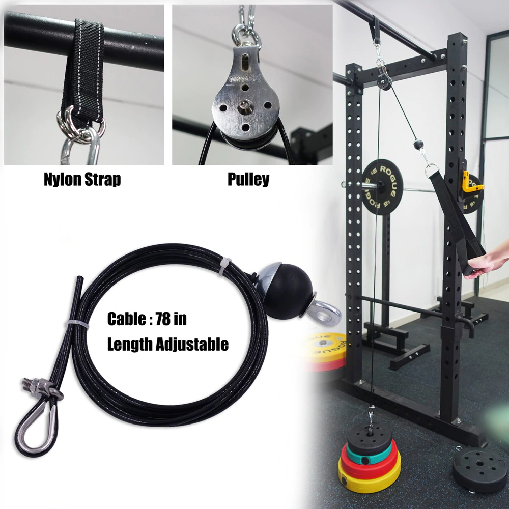 Home Workout Fitness Pulley Cable System - Image 3