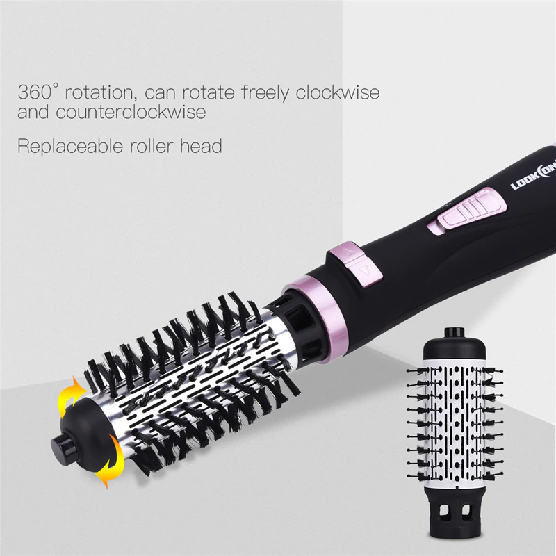 ONE-STEP 2 in 1 Ceramic Rotating Curling Iron Brush