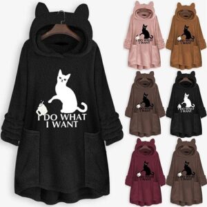 OVERSIZE HOODIE WITH CAT EARS