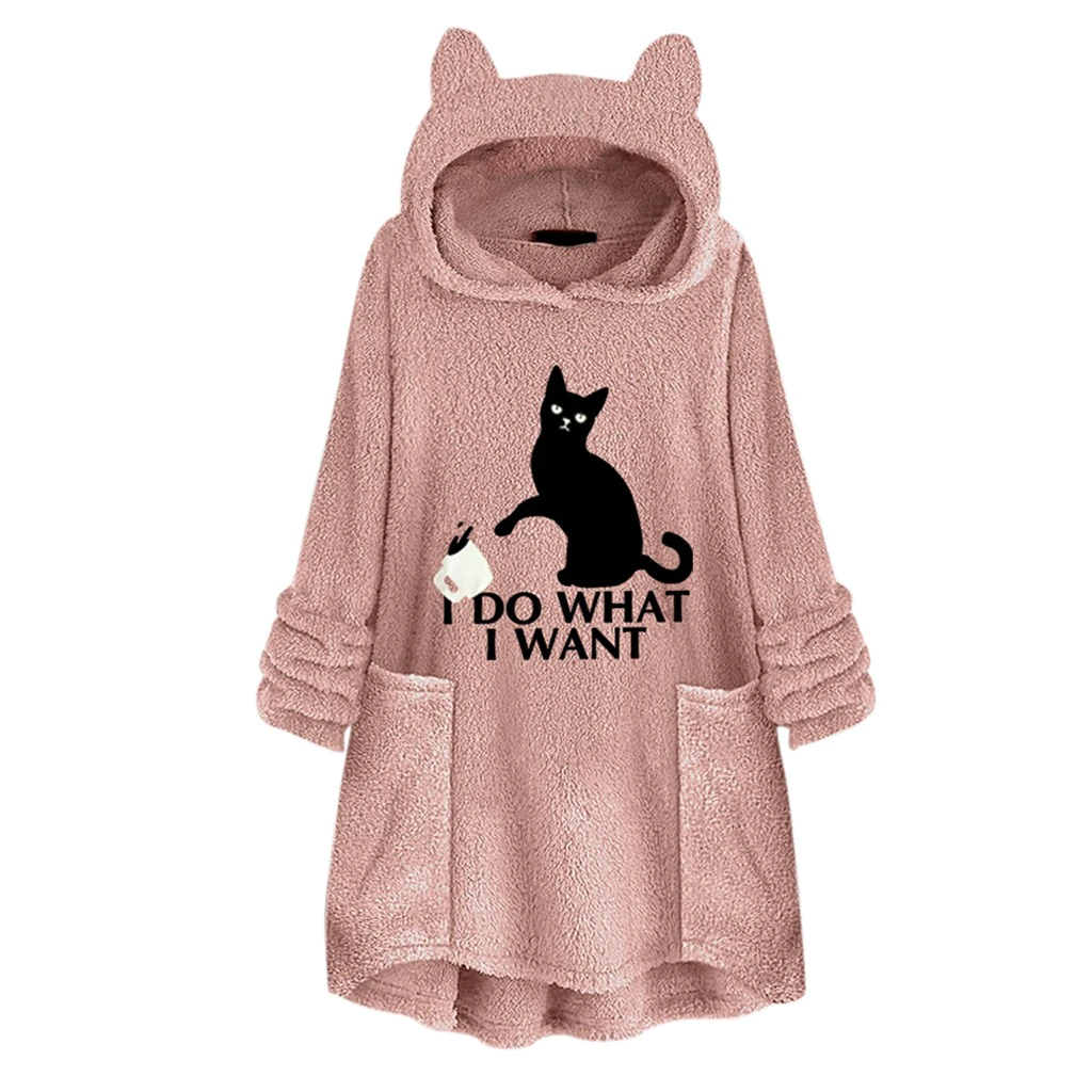 OVERSIZE HOODIE WITH CAT EARS - Image 2