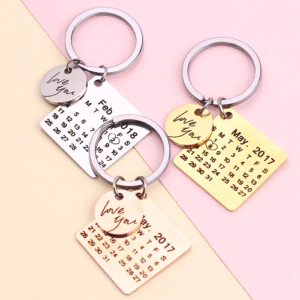 Personalized Calendar Keychain
