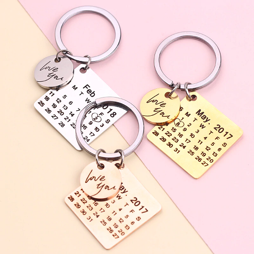 Personalized Calendar Keychain