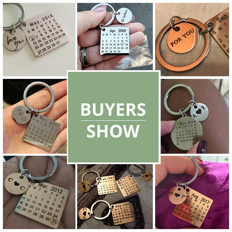 Personalized Calendar Keychain - Image 2