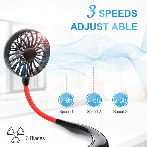 Portable Hanging Neck Sports Fan - Image 3