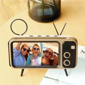 RETRO TV BLUETOOTH SPEAKER MOBILE PHONE HOLDER