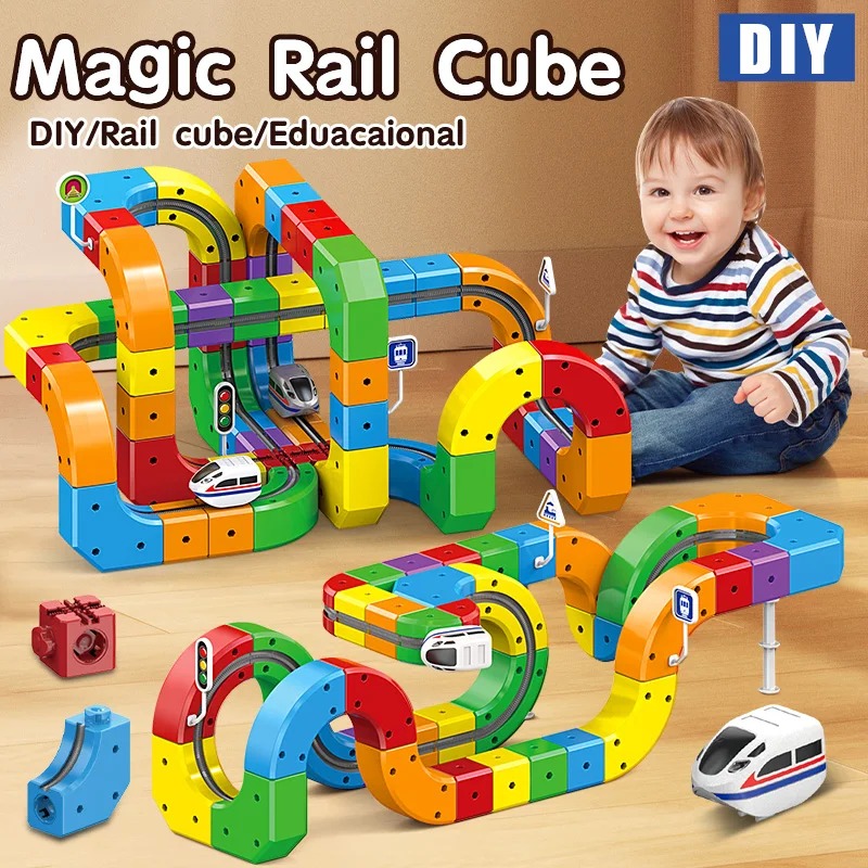 Rainbow Magnetic Train Track Builder Set - Image 2