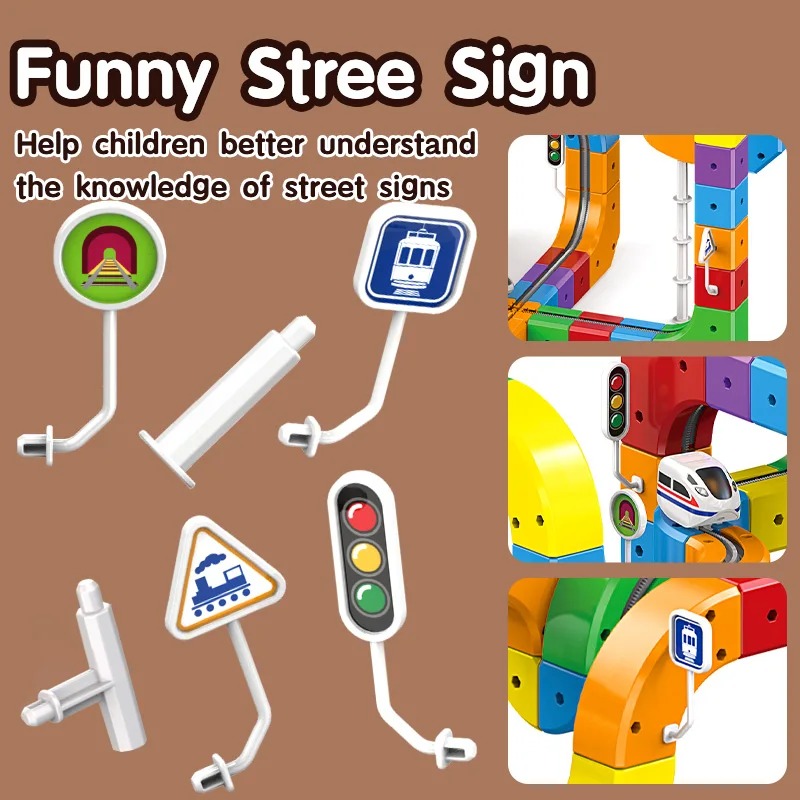 Rainbow Magnetic Train Track Builder Set - Image 5