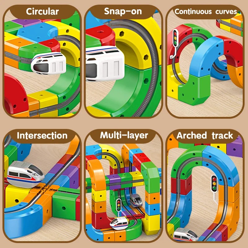 Rainbow Magnetic Train Track Builder Set - Image 6