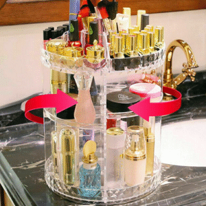 Rotating Crystal Cosmetic Storage Box