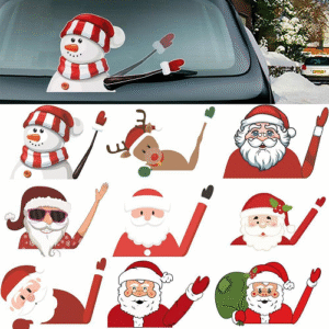 Santa Claus Waving WiperTag with Decal