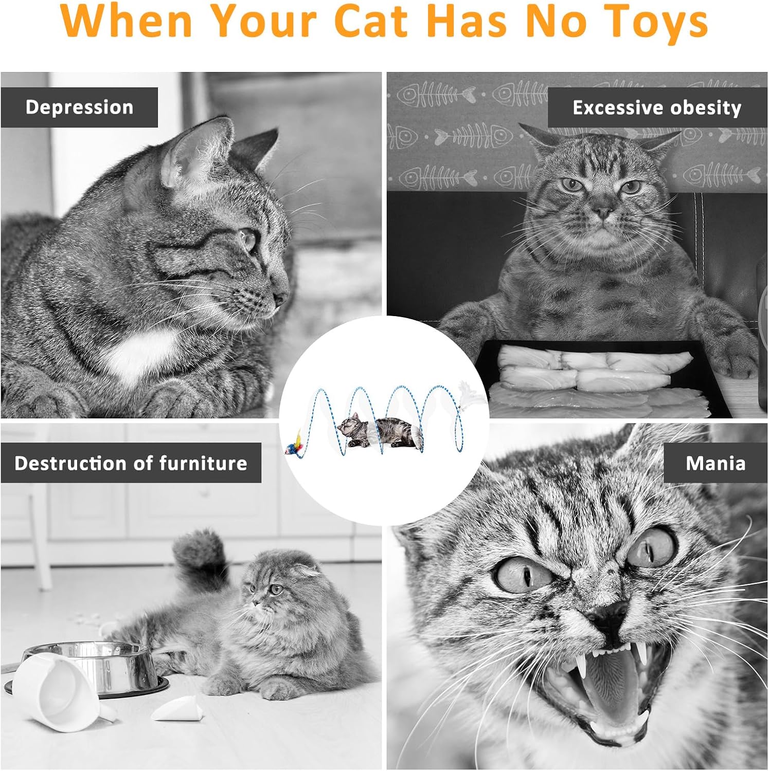 Self-play Cat Hunting Spiral Tunnel Toy - Image 5