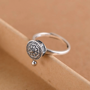 Spinning Buddhist Mantra Ring