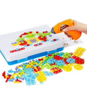 Toy Electric Drill Screws Puzzle Assembled