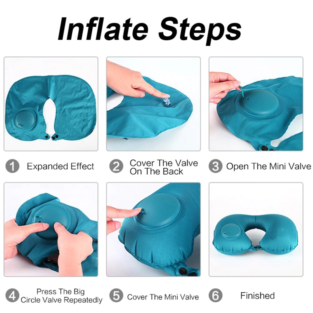 Travel Inflatable U Neck Pillow - Image 2