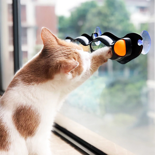 WINDOW MOUNTED TRACK BALL TOY FOR CATS - Image 2