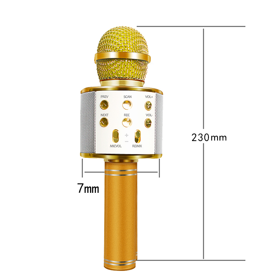 WIRELESS PORTABLE HANDHELD BLUETOOTH KARAOKE MICROPHONE - Image 2